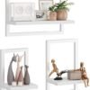 Unyqoos® Moderne set van 3 zwevende wandplanken voor multifunctionele opslag en decoratie in huis