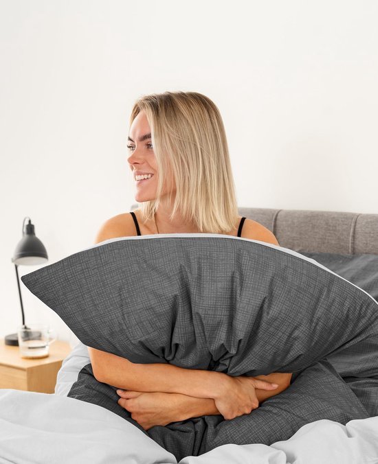 Unyqoos® Omkeerbaar vierdelig beddengoed van katoen voor alle seizoenen 135x200 cm