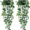 Unyqoos ® Decoratieve Kunstplanten Set van 2 met Potten voor Binnen- en Buitengebruik, 85 cm Lang
