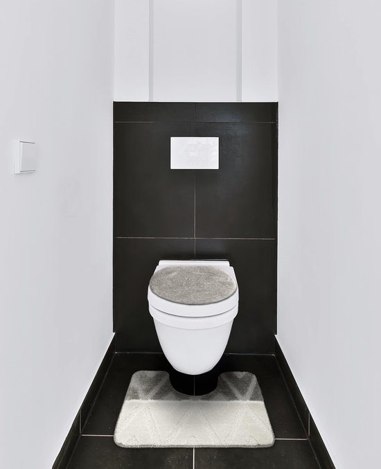 Unyqoos® Driedelige badmat set met antislip en wasbare zachte structuur voor badkamer