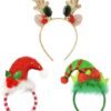 Unyqoos® Feestelijke Kerst Haarbanden Set met Rendier en Elf Ontwerpen voor Iedereen