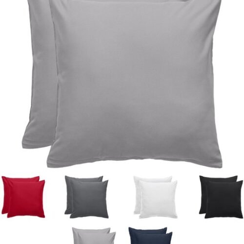 550x677-6.jpg Unyqoos® Set van 2 zachte grijze kussenslopen 40x40 cm met ritssluiting