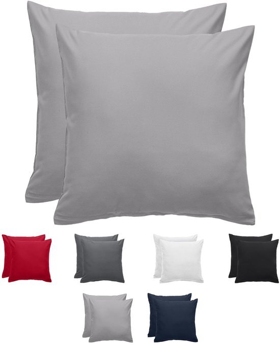 550x677-6.jpg Unyqoos® Set van 2 zachte grijze kussenslopen 40x40 cm met ritssluiting