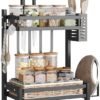 550x678-3.jpg Unyqoos® Multifunctioneel Zwart Keukenrek met Twee Etages en Handige Accessoires