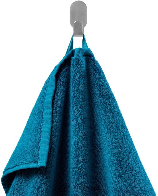 Unyqoos® Exclusieve Set van 2 Luxe Douchehanddoeken in Oceaansblauw en Turquoise, 100% Katoen, Hoog Absorberend Vermogen