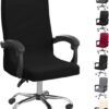 Unyqoos® Elastische wasbare stoelhoes voor bureaustoelen met ritssluiting en riemen