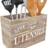 Unyqoos® Stijlvolle Houten Keukenorganizer met Twee Compartimenten en Verwijderbare Bodem voor Optimaal Gebruiksgemak