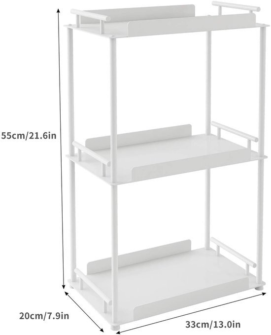 550x679-20.jpg Unyqoos ® Veelzijdig Metalen Opbergrek met Drie Niveaus voor Keuken en Badkamer