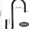 Unyqoos® Set van 22 zwarte S-vormige haken voor veelzijdig gebruik in huis en tuin