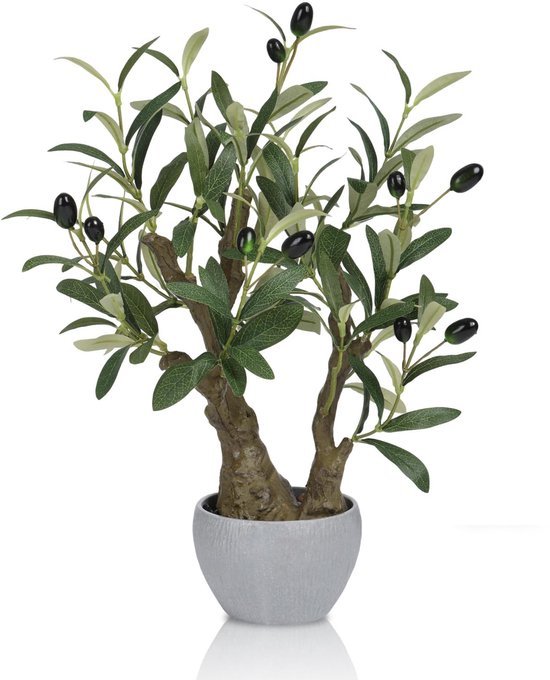 Unyqoos® Realistische roze kersenbloesem in stenen pot voor stijlvolle binnenhuisdecoratie