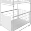 Unyqoos® Multifunctionele Organizer met Dubbele Laag en Uittrekbare Mand voor Optimaal Ruimtegebruik