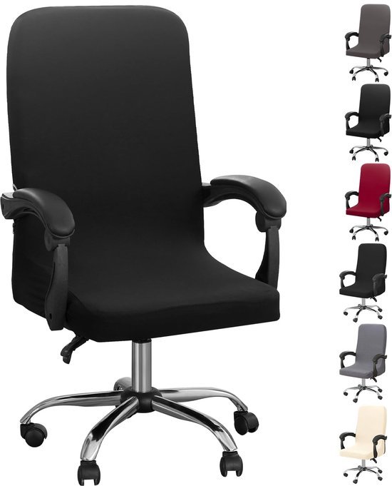 Unyqoos® Elastische en wasbare bureaustoelhoes met ritssluiting voor elk seizoen