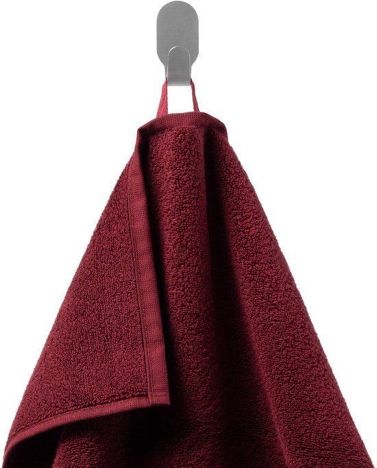 Unyqoos® Luxueuze Set van 2 Badhanddoeken, Rijke Merlot Kleur, 100% Zacht Katoen, 70x140 cm