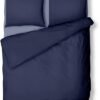 Unyqoos® Comfortabel zomerdekbedovertrek in blauw met ritssluiting voor tweepersoonsbed