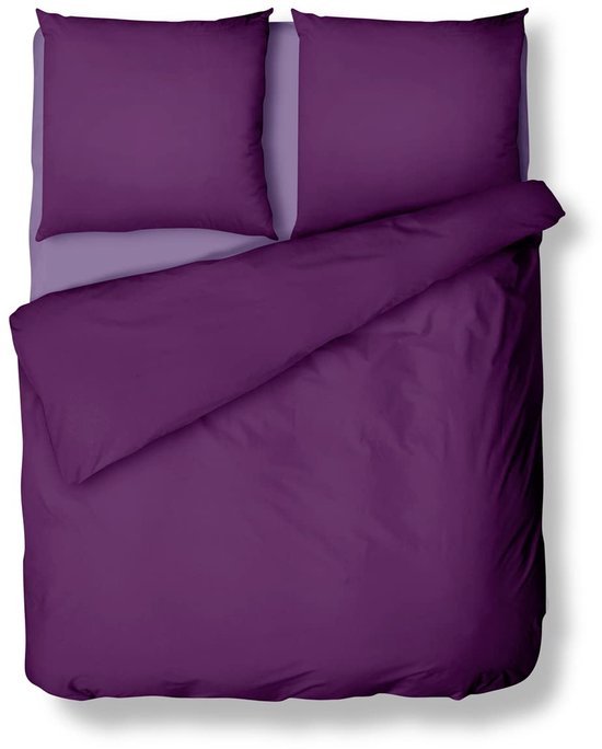Unyqoos® Comfortabel en stijlvol paars met ritssluiting voor tweepersoonsbed