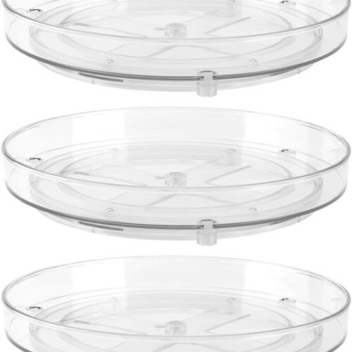 550x684-5.jpg Unyqoos® Set van drie transparante draaiplateaus voor keuken en koelkast organisatie