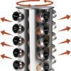 Unyqoos® Rond Draaibaar Kruidenrek met 20 Stijlvolle Kruidenpotjes voor Optimale Organisatie