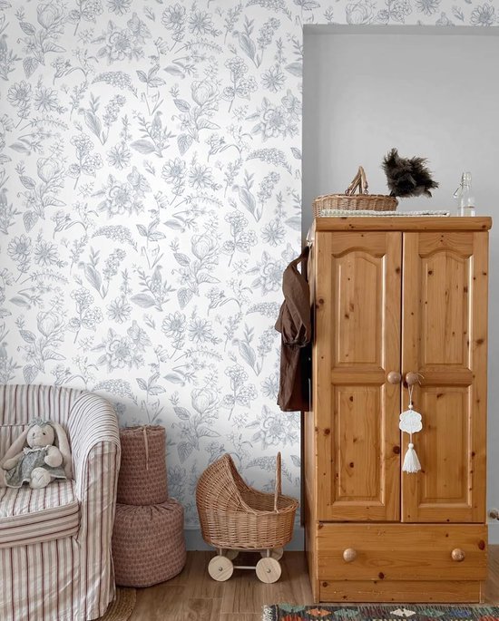 Unyqoos® Waterdicht zelfklevend bloemenbehang voor interieurdecoratie van 44 x 300 cm