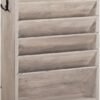 550x686-12.jpg Unyqoos® Wandgemonteerde houten documentenhouder met zes niveaus voor thuiskantoor
