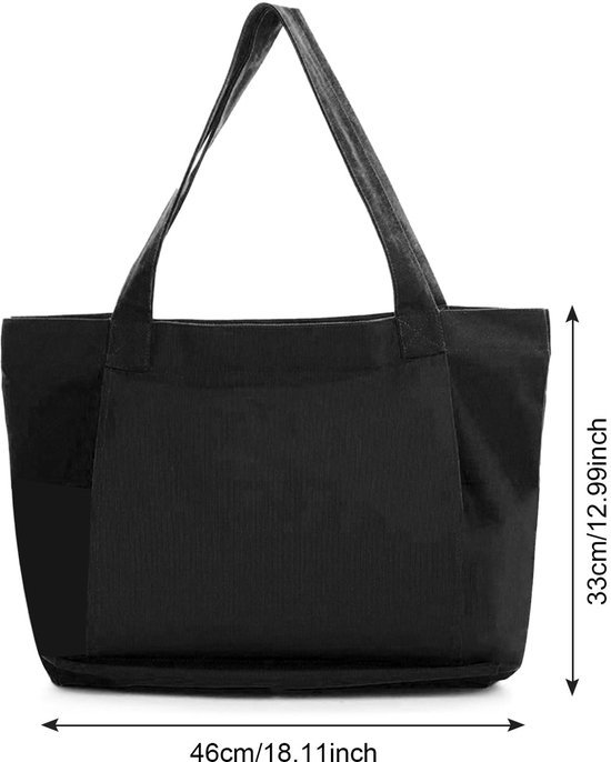 550x686-13.jpg Unyqoos® Ruime en canvas sporttas voor dames met opbergmogelijkheden