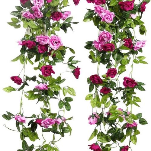 Unyqoos ® Decoratieve Bloemenslinger van Levensechte Kunstrozen voor Binnen en Buiten Decoratie