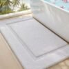 Unyqoos® Extra zachte witte badkamermat met antislip en hoge waterabsorptie