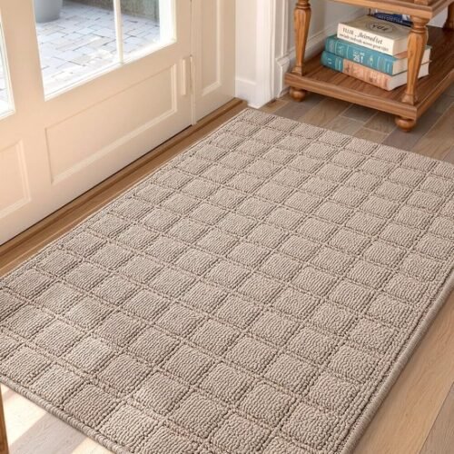 550x687-104.jpg Unyqoos® Stijlvolle en Functionele Deurmat voor Binnengebruik, Absorberend en Antislip Ontwerp, 61 x 92 cm, Kaki