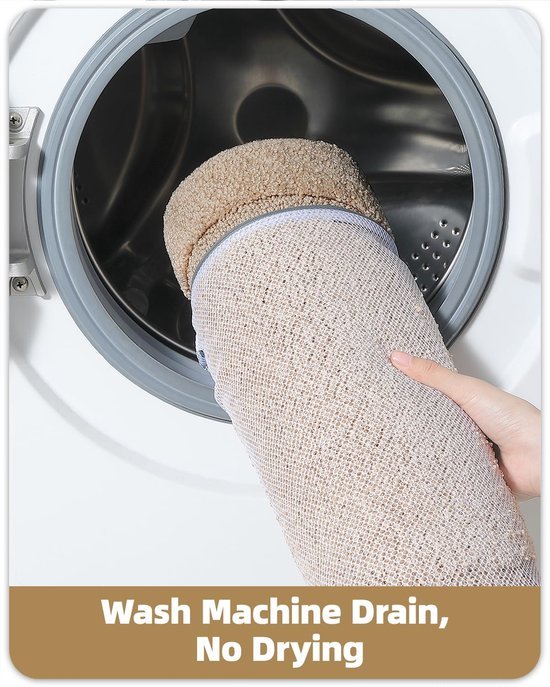 Unyqoos® Beige wasbare badmat met antislip voor badkamer en douche