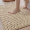 550x687-110.jpg Unyqoos® Antislip en Wasbare Chenille Badmat 40x60cm voor Snelle Absorptie en Comfort in Khaki