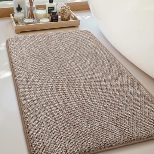 550x687-120.jpg Unyqoos® Super absorberende antislip badmat van gelamineerd traagschuim voor badkamer en douche, 50 x 80 cm, grijs-kaki