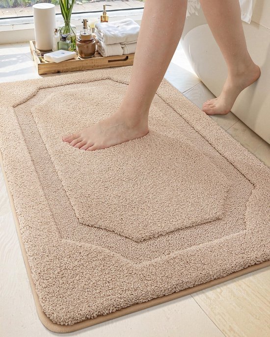 Unyqoos® Absorberende wasbare badmat met antislip voor badkamer en bijkeuken