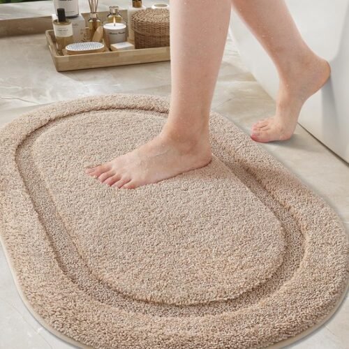 550x687-134.jpg Unyqoos® Zachte en Absorberende Badmat voor Douche en Badkamer - Beige, Antislip, Wasbaar, 61 x 110 cm