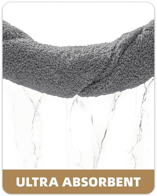 Unyqoos® Grijze badmat voor badkamer en wasruimte met antislip en sneldrogende eigenschappen