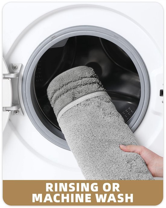 Unyqoos® Grijze badmat voor badkamer en wasruimte met antislip en sneldrogende eigenschappen