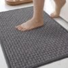 550x687-157.jpg Unyqoos® Antislip Badmat 40x60 cm Absorberend en Snel Drogen Chenille Badkamerkleed in Donkergrijs