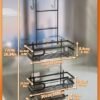 Unyqoos ® Ruimtebesparend Hangend Doucheorganizer met Zeephouders en Opbergmanden voor Badkamer