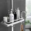 Unyqoos ® Praktische Douche Opbergrek Zonder Boren voor Verschillende Stangmaten in Wit