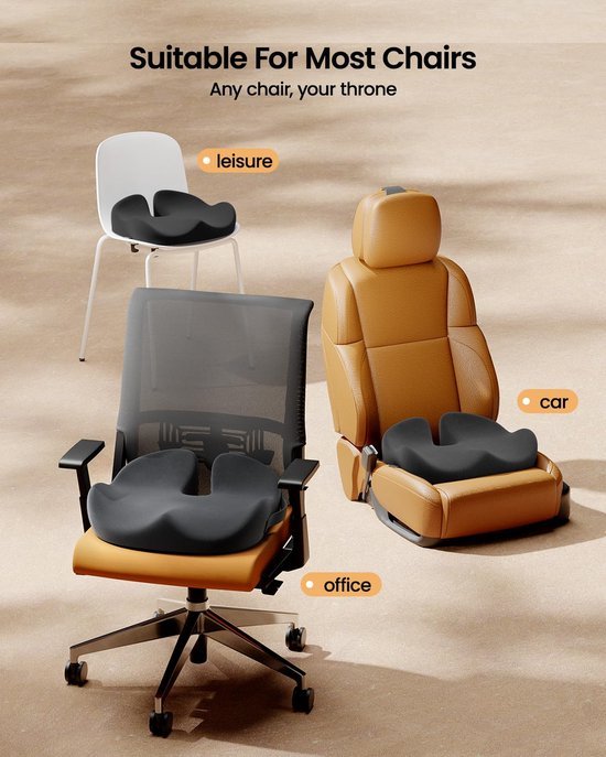 Unyqoos ® Ergonomisch Zitkussen Voor Optimale Ondersteuning En Comfort Tijdens Langdurig Zitten