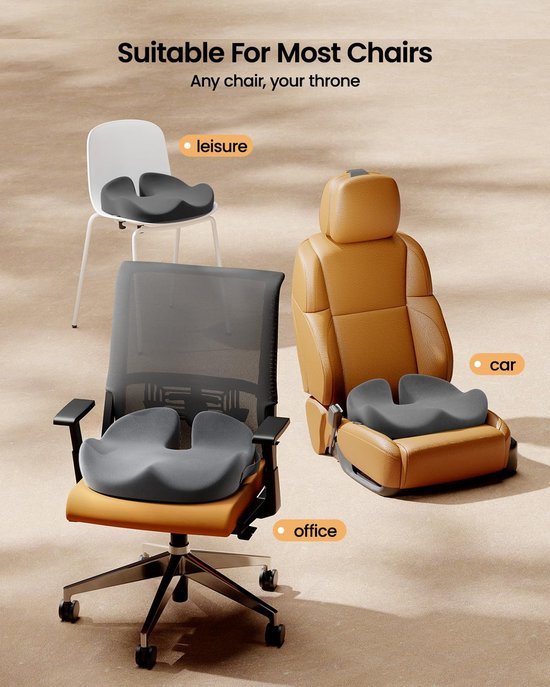 Unyqoos ® Ergonomisch Zitkussen voor Comfort en Ondersteuning in Diverse Zitomgevingen