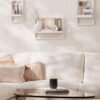 Unyqoos® Moderne set van 3 zwevende wandplanken voor multifunctionele opslag en decoratie in huis