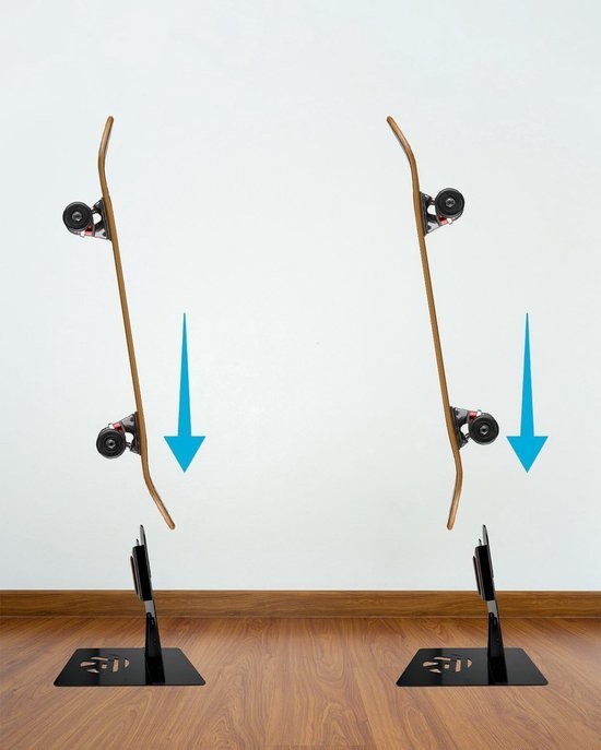 Unyqoos® Dubbelzijdige skateboardstandaard voor vloeropstelling en presentatie