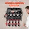 550x687-236.jpg Unyqoos® Wandgemonteerd opbergrek met boor- en gereedschapshouders voor garage en werkplaats