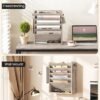 550x687-238.jpg Unyqoos® Wandgemonteerde houten documentenhouder met zes niveaus voor thuiskantoor
