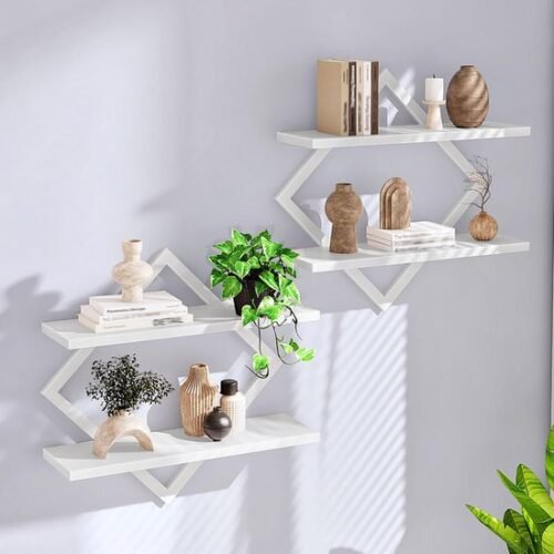 550x687-245.jpg Unyqoos® Set van 2 stijlvolle wandrekken met ruitvormig design voor elke ruimte