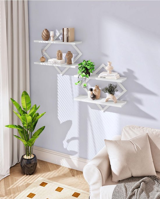 550x687-247.jpg Unyqoos® Set van 2 stijlvolle wandrekken met ruitvormig design voor elke ruimte