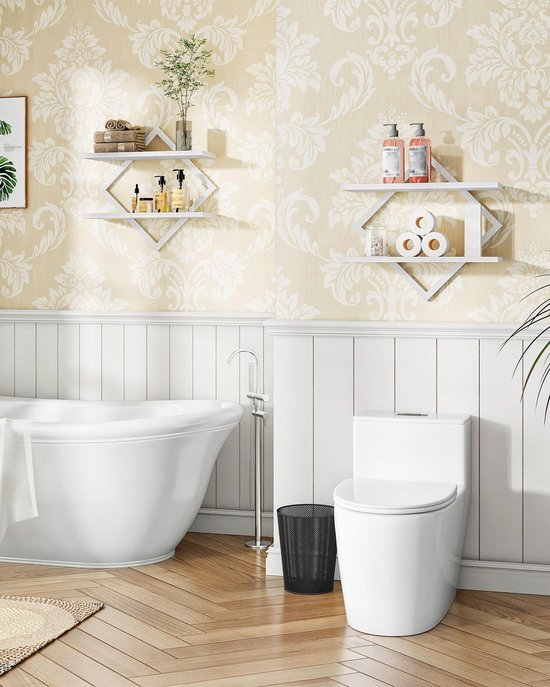 550x687-248.jpg Unyqoos® Set van 2 stijlvolle wandrekken met ruitvormig design voor elke ruimte