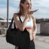 Unyqoos® Compacte sporttas met schoenenvak en waterfleshouder voor dames en meisjes