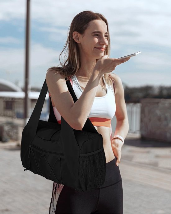 Unyqoos® Compacte sporttas met schoenenvak en waterfleshouder voor dames en meisjes