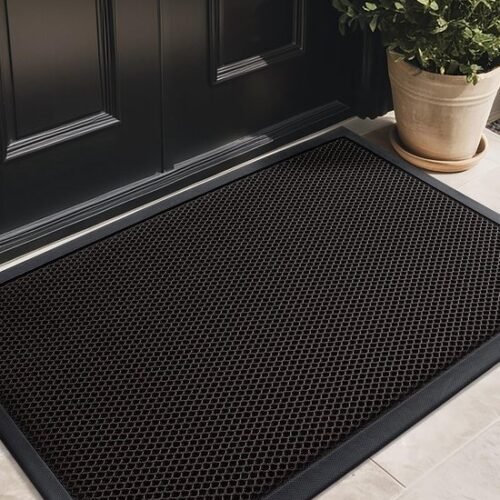 Unyqoos ® Grijze Antislip Deurmat voor Buiten en Binnen met Laag Profiel, Gemakkelijk te Reinigen, 43 x 76 cm