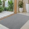 Unyqoos® Ultrazachte Antislip Deurmat voor Binnen en Buiten, Wasbaar en Sneldrogend, 44 x 76 cm, Grijs
